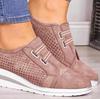 Round Head Wedge Women's Shoes Elastic Band Shallow Mouth Platform Single Shoes Women