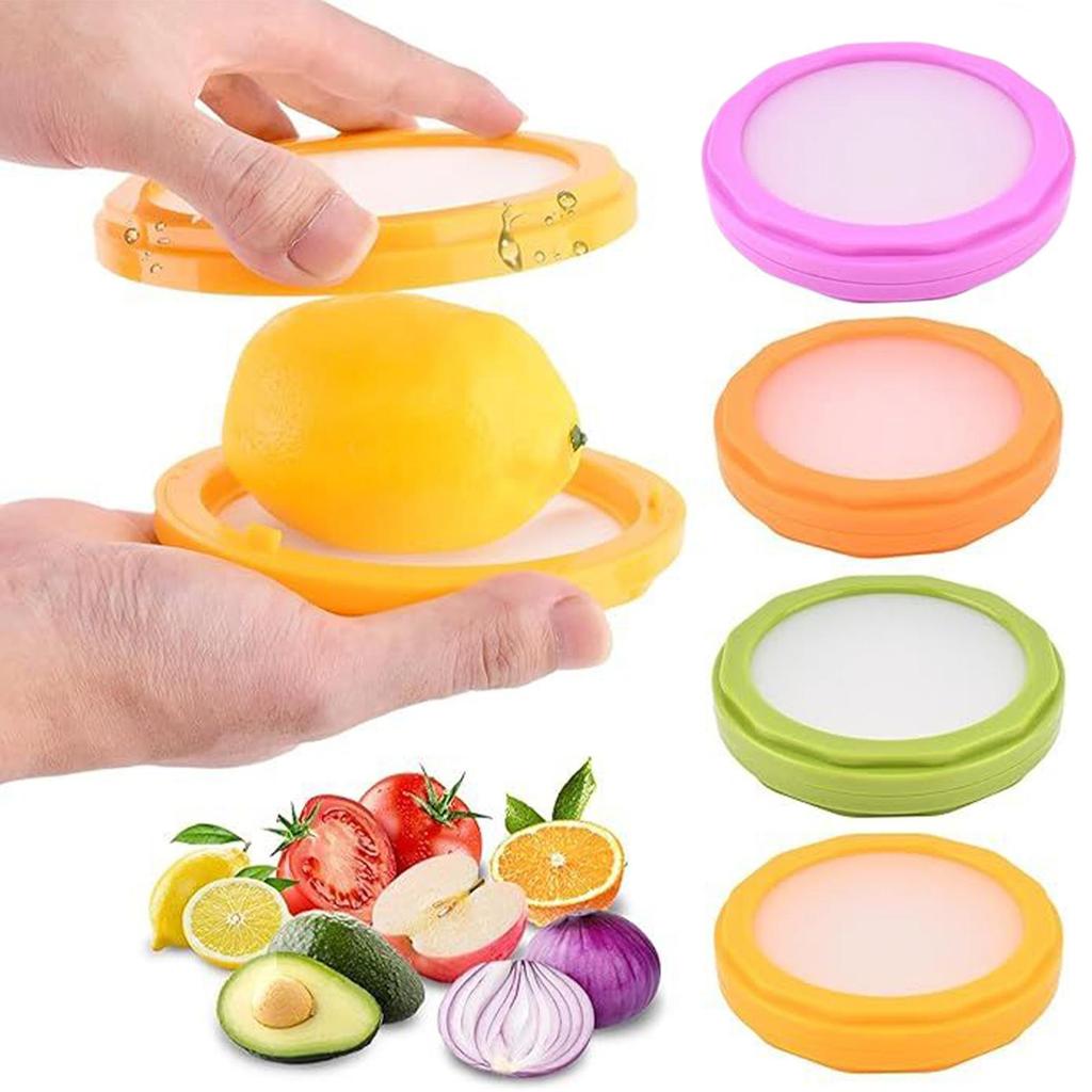 Fruit Storage Container 4 Pack Reusable Leak Proof Onion Keeper for Vegetable Salad Prep Kitchen Food Lunch Packing Organizer