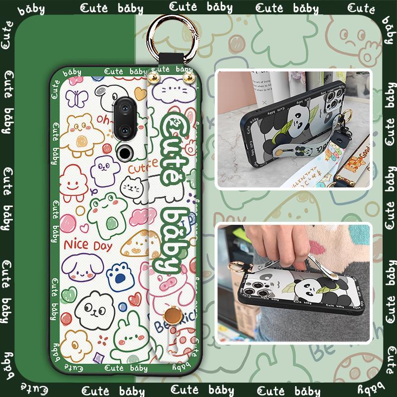 Dirt-resistant Wristband Phone Case For Meizu 15/15 Lite Anti-knock Durable Silicone Anti-dust Cartoon Soft Case Cute