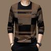 Autumn Winter Men Casual Hoodie High Street Long Sleeve Round Neck Large Size Cotton Contrast Color Loose All-match Sweatshirts