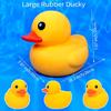 1/2Pcs Giant Rubber Duck 10.2 Inch Duck Giant Rubber Duck Large Rubber Squeaky Big Yellow Rubber Ducks
