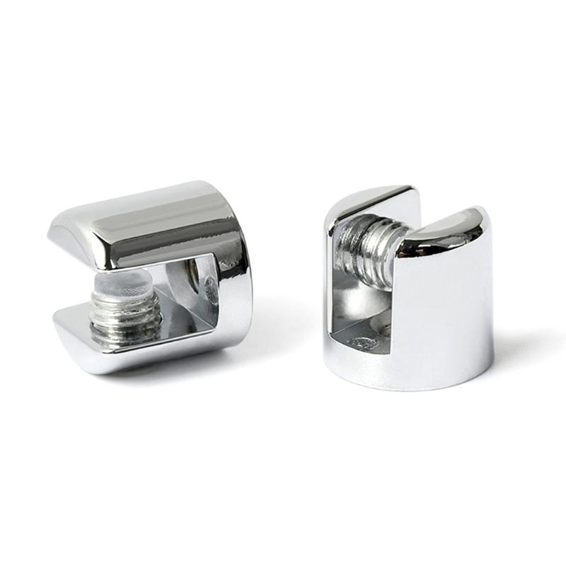 10Pcs Adjustable Zinc Alloy Glass Clip Cabinet Shelf Support Plates Bathroom Glass Holders for Fixing Bathroom Glass