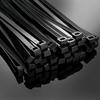 100 Black Nylon Cable Ties, High Tensile Strength, Uv Resistant, Fastening Loop Ties, Self-Locking, Suitable For Home And Office Wire Management