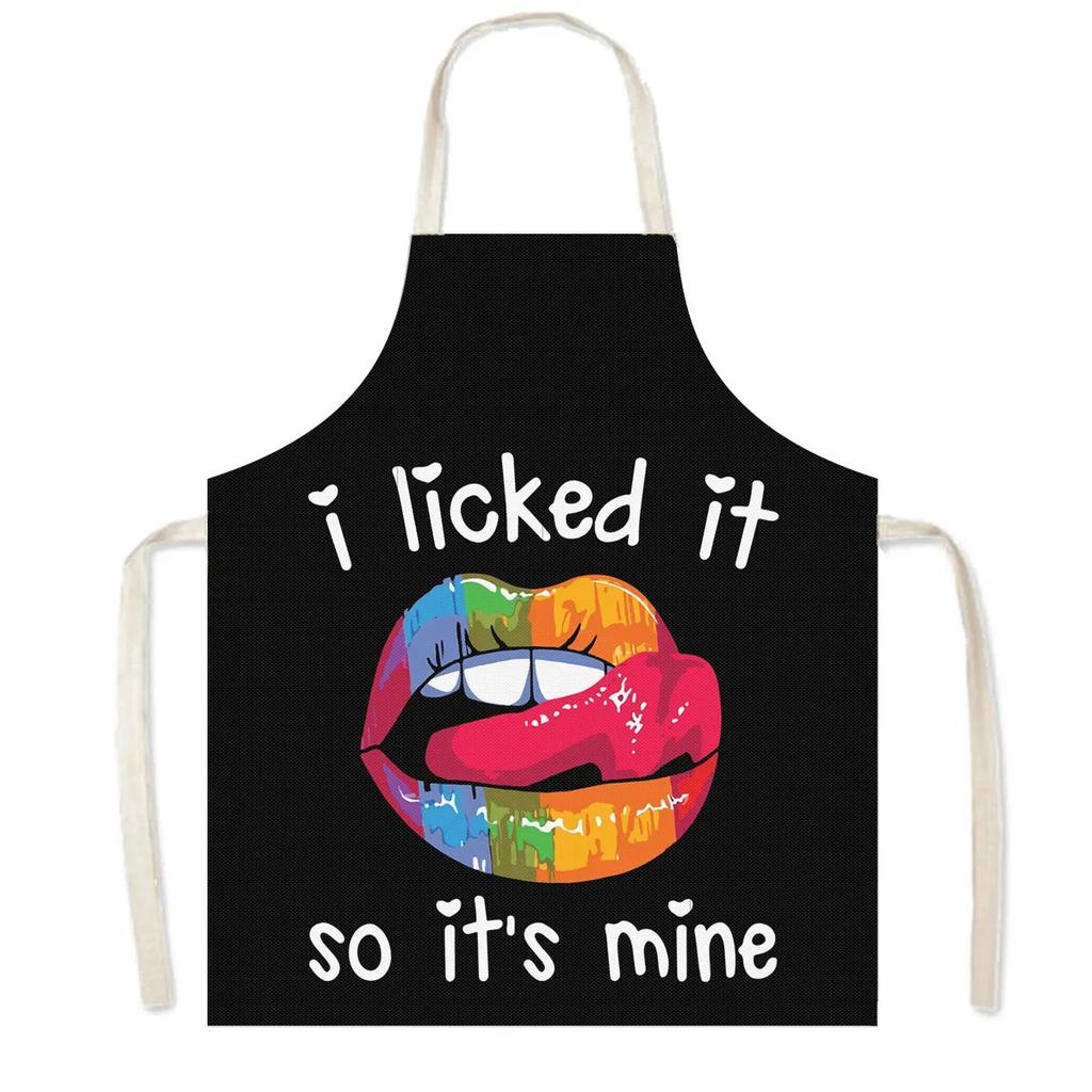 Music Rose Note Print Cooking Aprons Women Nice Lips Household Cleaning Clothing Baking Barber Chef Waiter Kitchen Apron