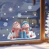Christmas Window Sticker Removable Waterproof PVC Xmas Snowman Static Glass Cling Holiday Party Decoration Decal