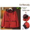 Elegant Hooded Cotton Jacket for Moms - Thick, Fashionable Fall & Winter Outerwear for Middle-Aged and Elderly