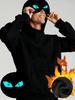 Hooded Sweatshirt with Eye Mask for Men, Stylish & Functional, Great for Casual Gatherings & Rest