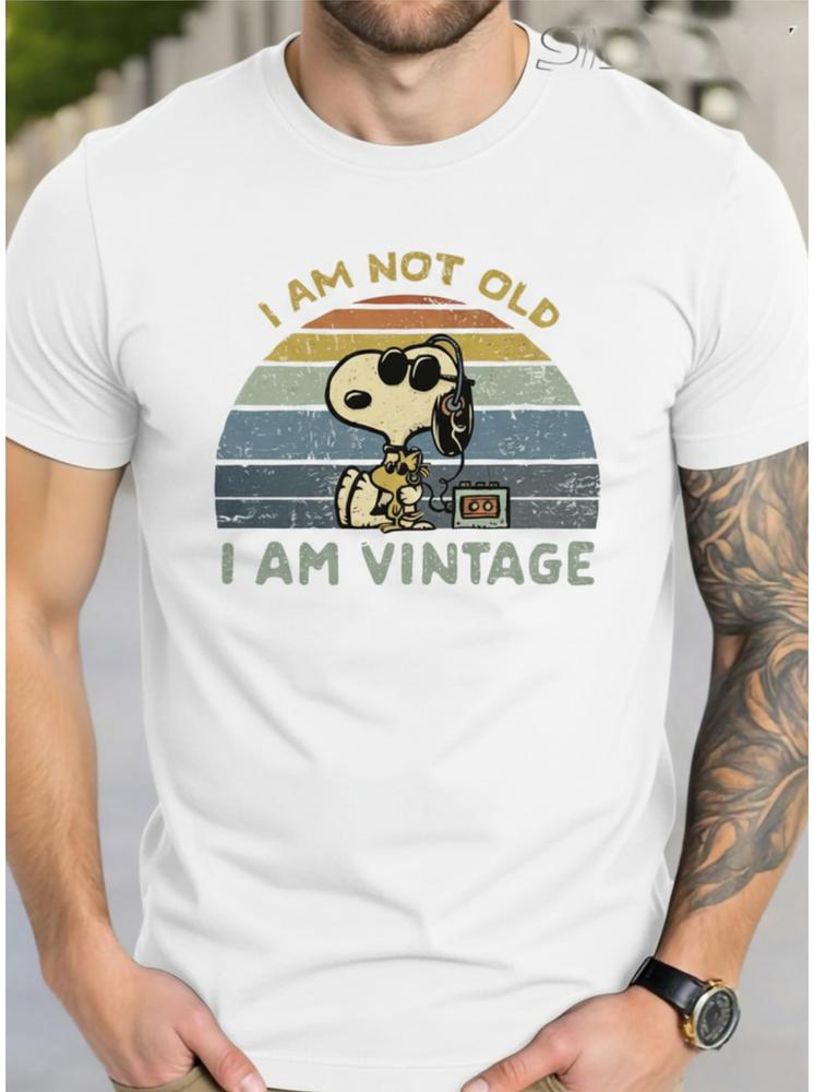 Mens i am not old i am vintage tshirt mens funny retro graphic tee soft crew S