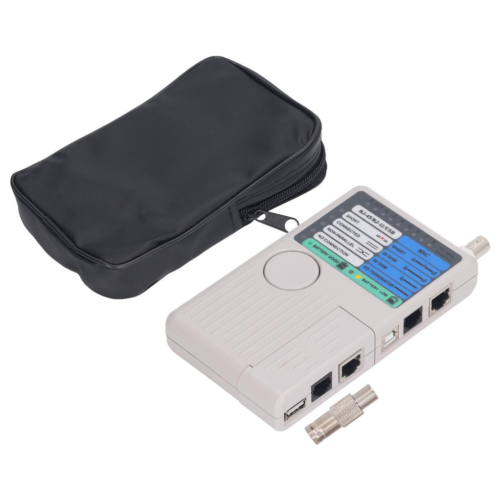 4 In 1 Remote Cable Tester Quick Response Detachable Module Network Telephone BNC USB RJ11 RJ45 Coaxial Cable Meter 90m