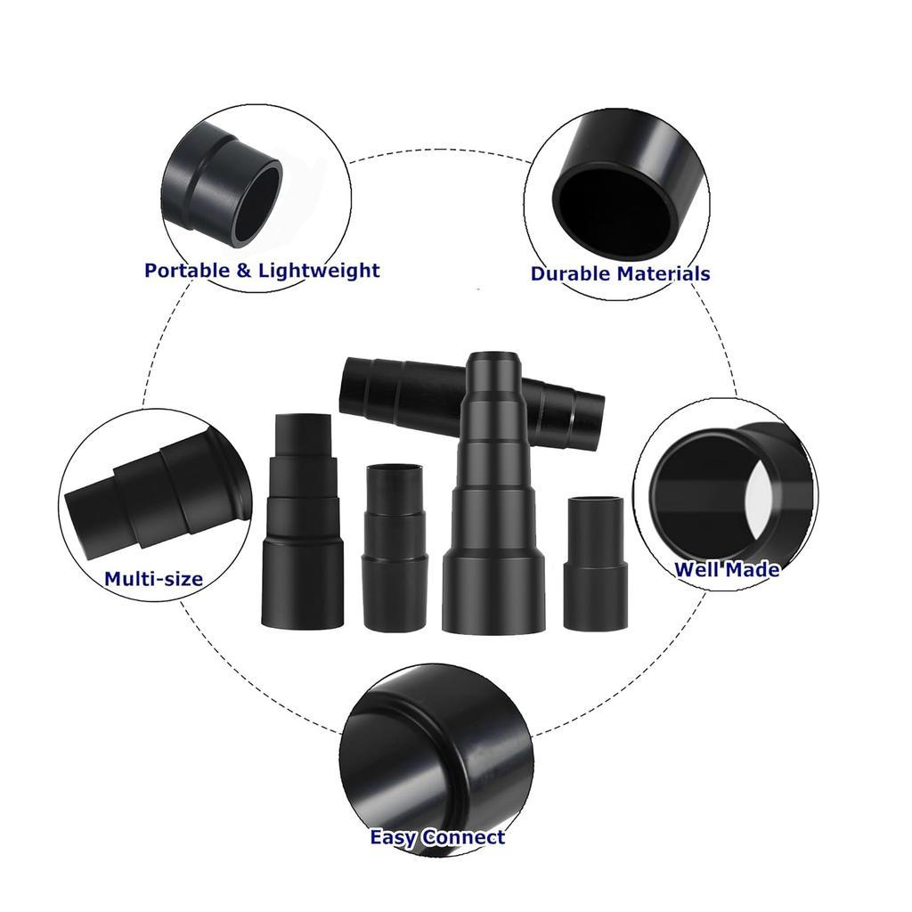 Adaptateur Universel Convertisseur Tube Tuyau Aspirateur 50/42/34/30/23mm Connecteur Accessoires