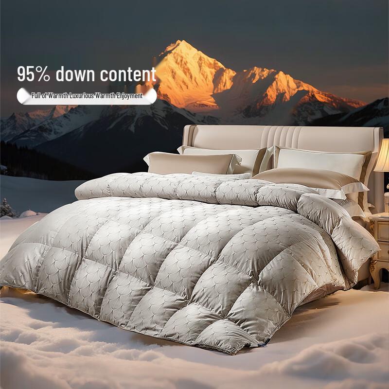 Fuanna 95% Imported White Goose Down Winter Comforter