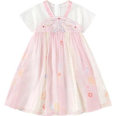 Balabala Mädchen Stickerei Hanfu Prinzessinnenkleid