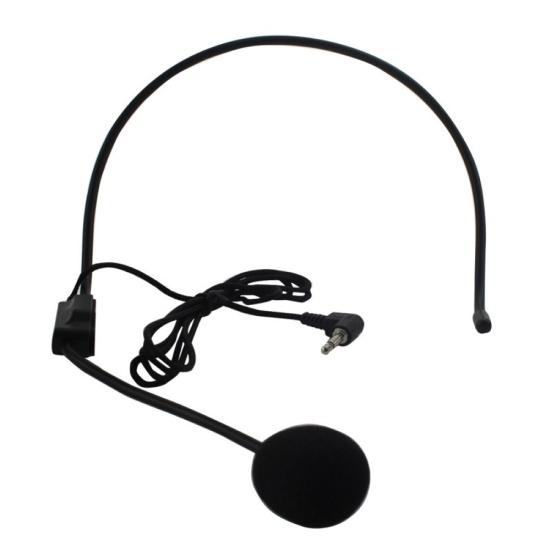 3.5mm Wired Headset Mic for Voice Microphone Headworn Amplifier Loudspeaker