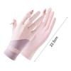 Sun Protection Gloves For Women Breathable Sunscreen Ice Silk Gloves Colorful Elegance Thin Design Outdoor Cycling Sports Gloves