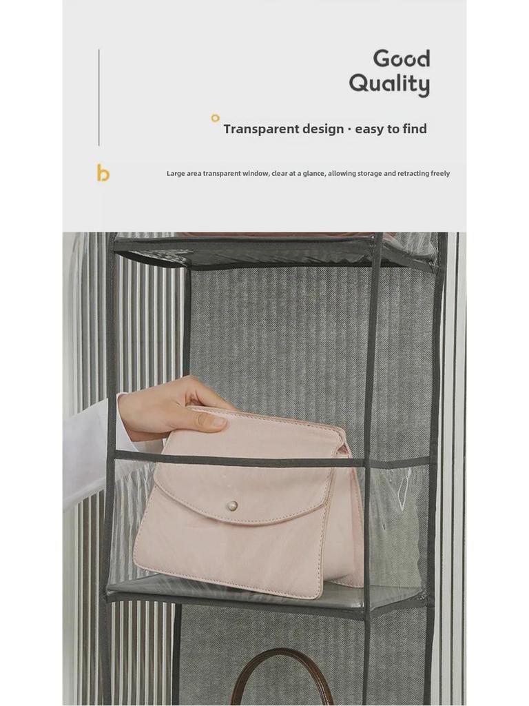 Waterproof Hanging Storage Bag: Wall-Mounted Organizer with Layers for Dorms and Bathrooms