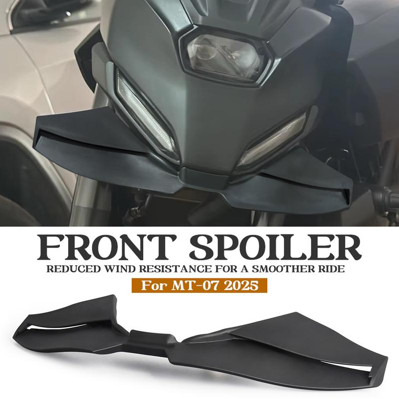 New For YAMAHA MT-07 MT07 MT 07 2025 Motorcycle Sport Downforce Naked Front Spoilers Aerodynamic Wing Deflector Black Mt07