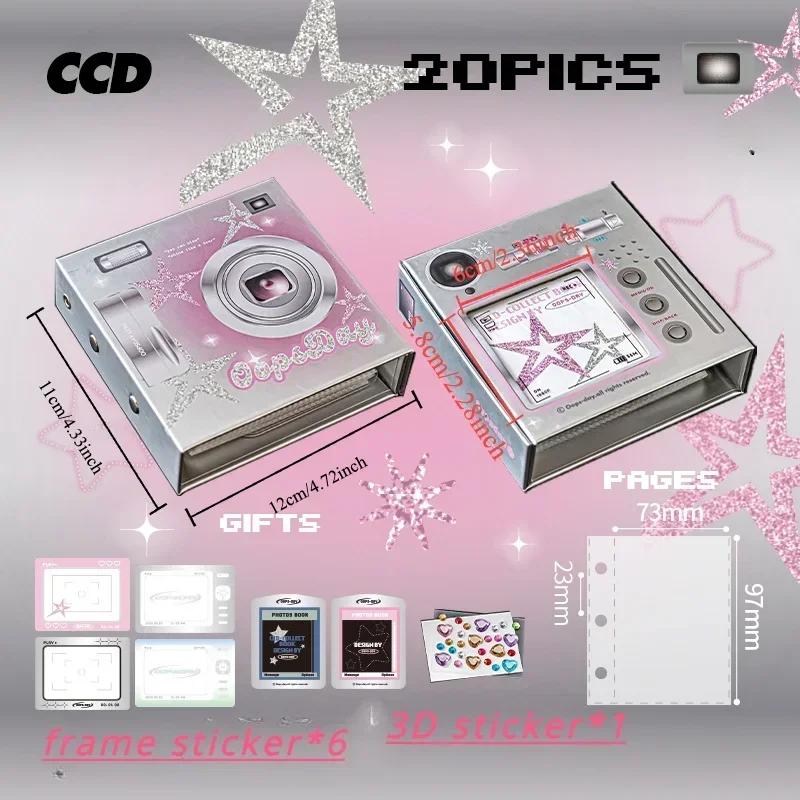 Retro Shape Card Photo Album for 3 Inch Kpop Star Small Photo Card Collection Book Creative Design Card Binder Chasing Gifts