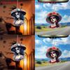 Auto Deko Acryl Halloween Cartoon Schädel Blume Hut Design Anhänger Mit Perlenkette Für Auto Innenraum