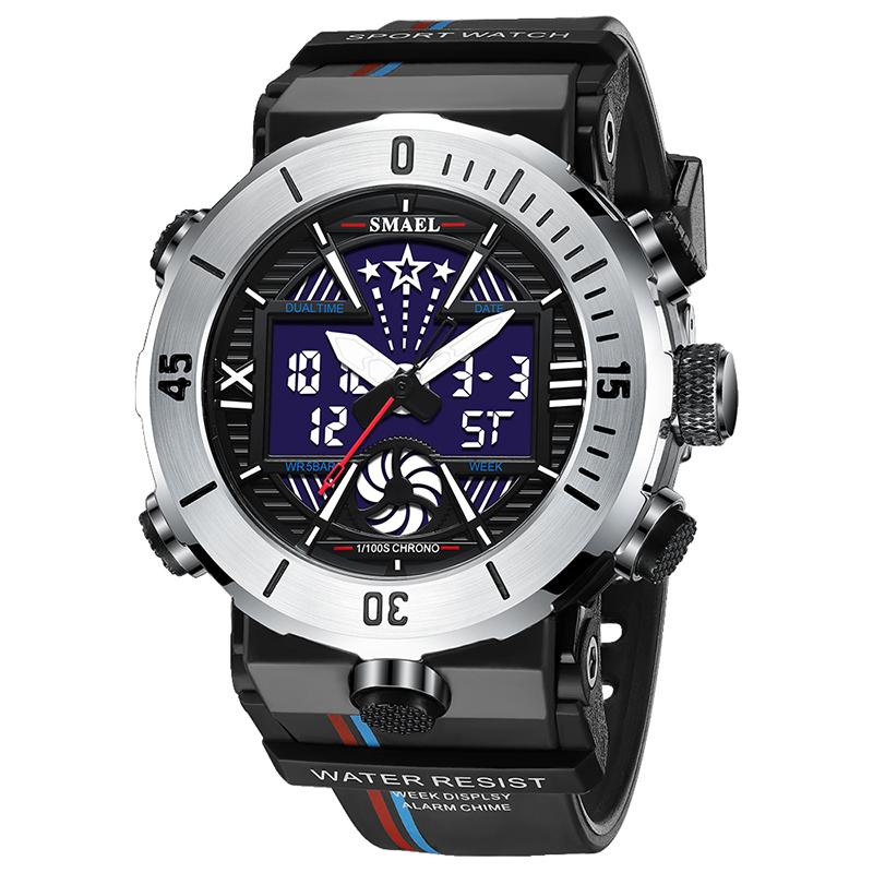 Sports Watch Luxury Men Digital Watches Military 50M Waterproof Man Watches 8051 Digital Wristwatches S Shock Red Watch LED