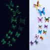 12Pcs  3D Luminous Butterfly Creative Wall Sticker For Diy Wall Stickers Modern Wall Art Home Decorations Diy Gift