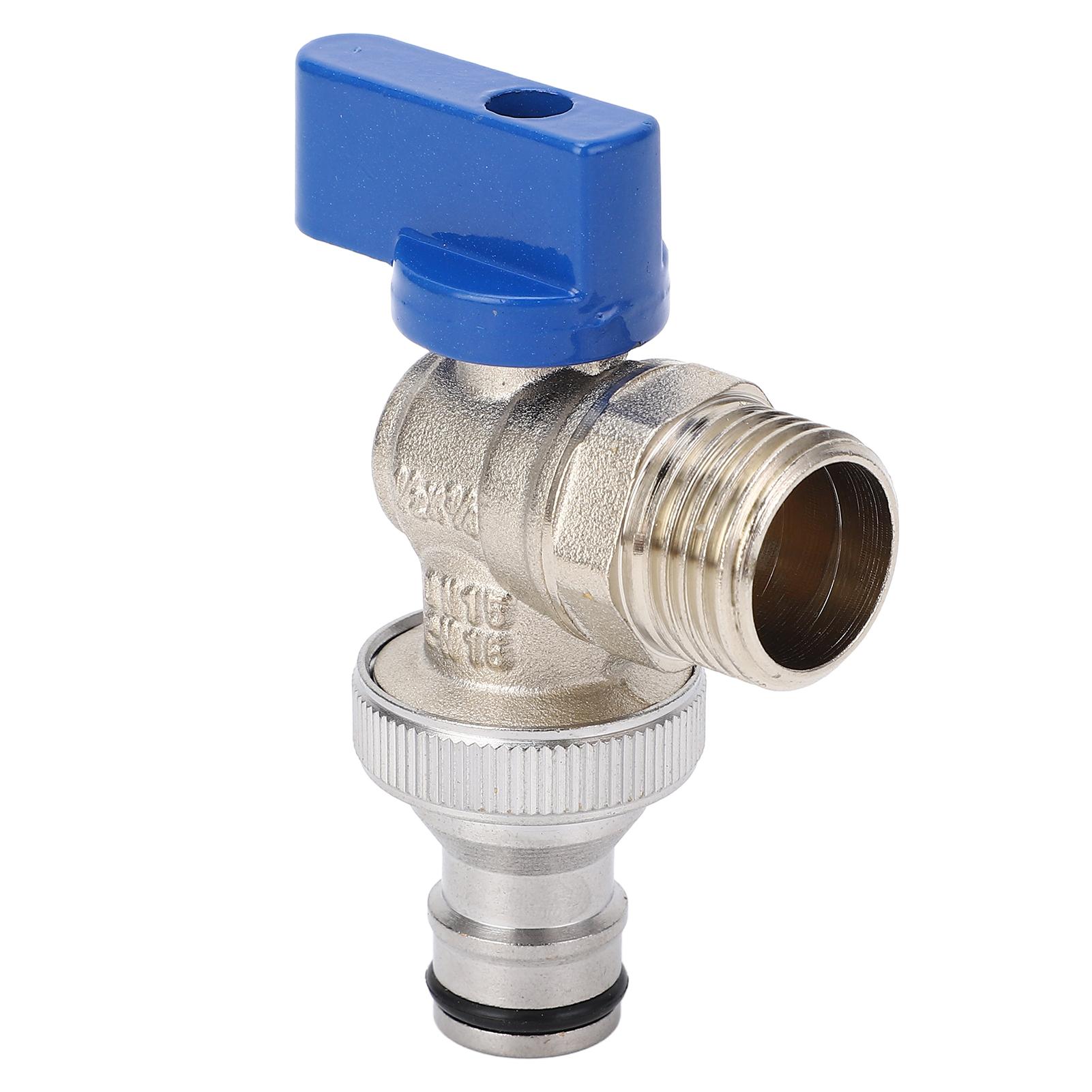 

Angle Valve G1/2in Male Inlet G3/4in Male Outlet 1/4 Turn Brass Water Shut Off Valve