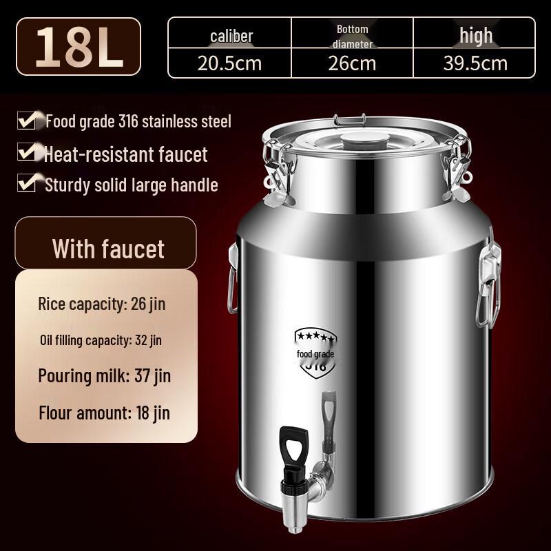 Yuzhuxun Stainless Steel Food Grade Oil Storage Barrel with Faucet