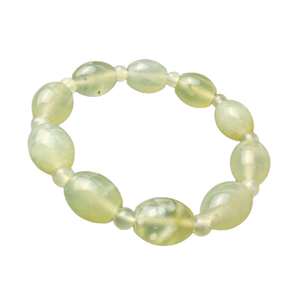Unisex Ice-Transparent Xiu Jade Beaded Bracelet, High-Quality, Size 14×18, Ideal for DIY Jewelry