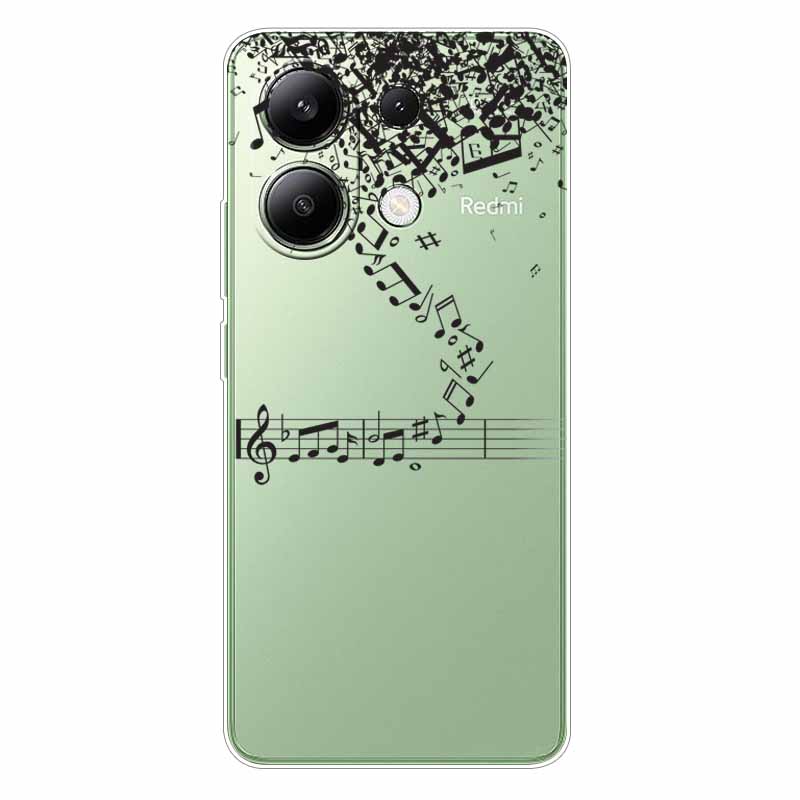 For Xiaomi Redmi Note 13 4G Case TPU Clear Soft Cute Girl Paint Cover For Redmi Note 13 4G Case Note13 Transparent Silicone
