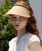 Tatiana Accent Trim Band Natural Raffia Sun Visor Ht8179
