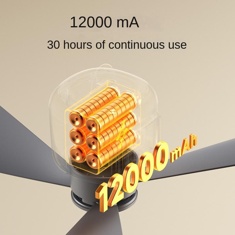 Xiaomi New Remote Control Mini Ceiling Fan USB Wireless Cooling Fan 12000mAh Portable LED Night Light Camping Fan with USB Ceiling Fan
