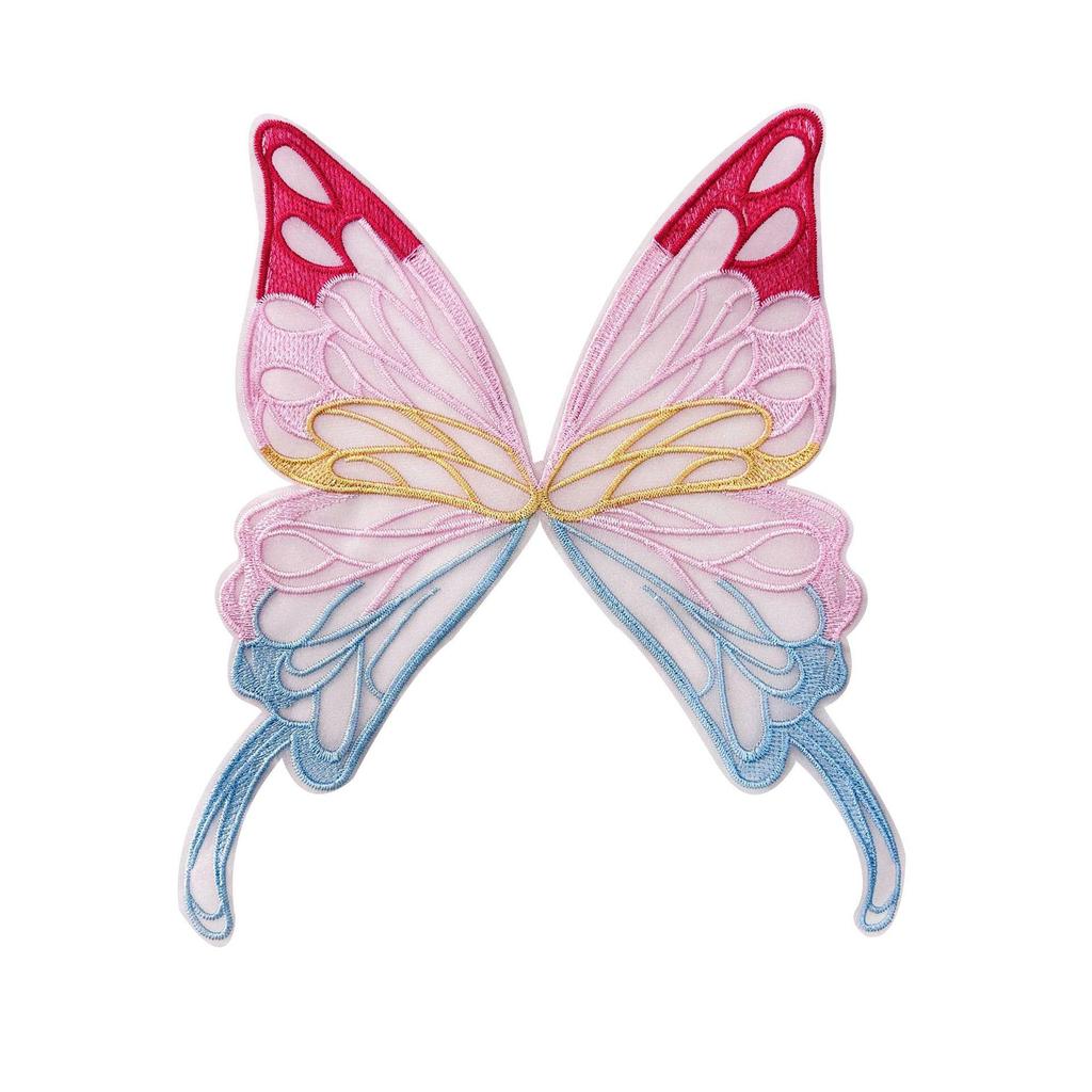 Bunte gestickte Spitze Schmetterling Applikationsaufnäher für DIY Bekleidungszubehör