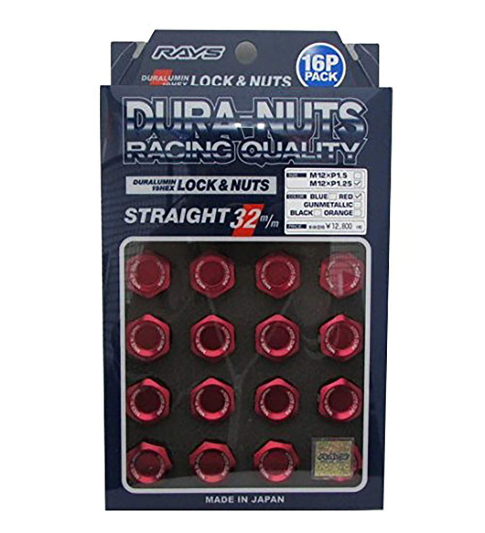 

[RAYS] Набор дюралюминиевых гаек-секреток для L32 4H M12X1.25 Красный анодированный 74020001118RD