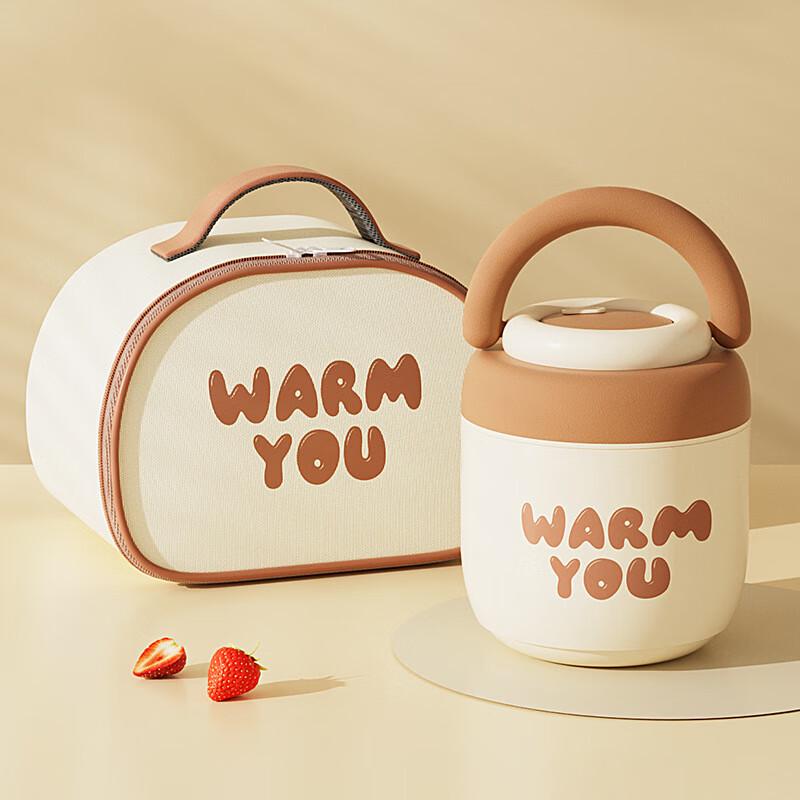 LEXIAOMAN 304 Stainless Steel Double-Layer Insulated Food Jar