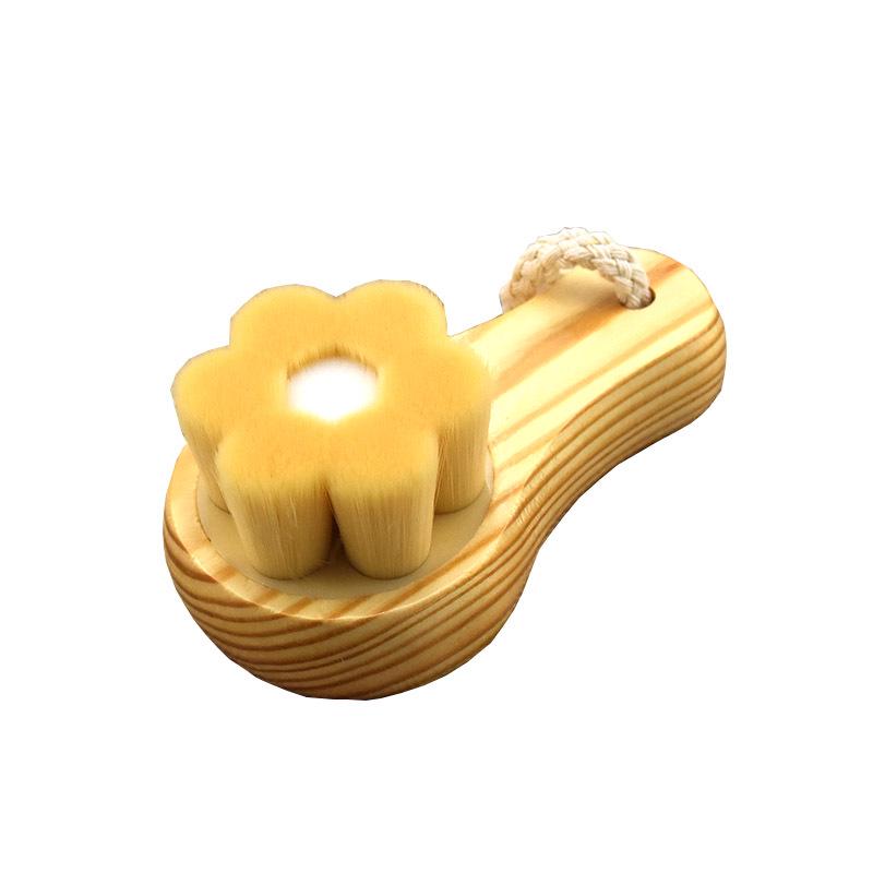 Pflaumenblüten Konkave Reinigungsbürste – Weiche Faserborsten für Tiefenreinigung des Gesichts