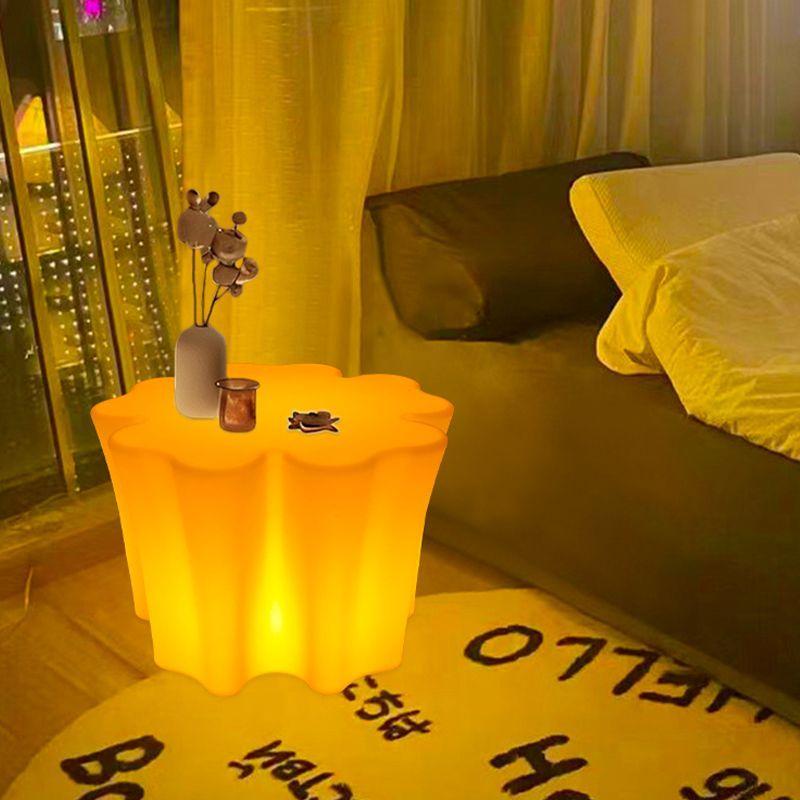 Tree-Stump Shaped Garde Table , 70*68*46cm, PE Plastic Garden Decorative Table, Waterproof Round Table