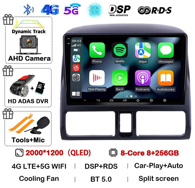 Android 14 Carplay Auto Car Radio For Honda CR-V CRV 2 2001-2006 Stereo GPS Multimedia Video Player WIFI+4G Head Unit Audio DSP