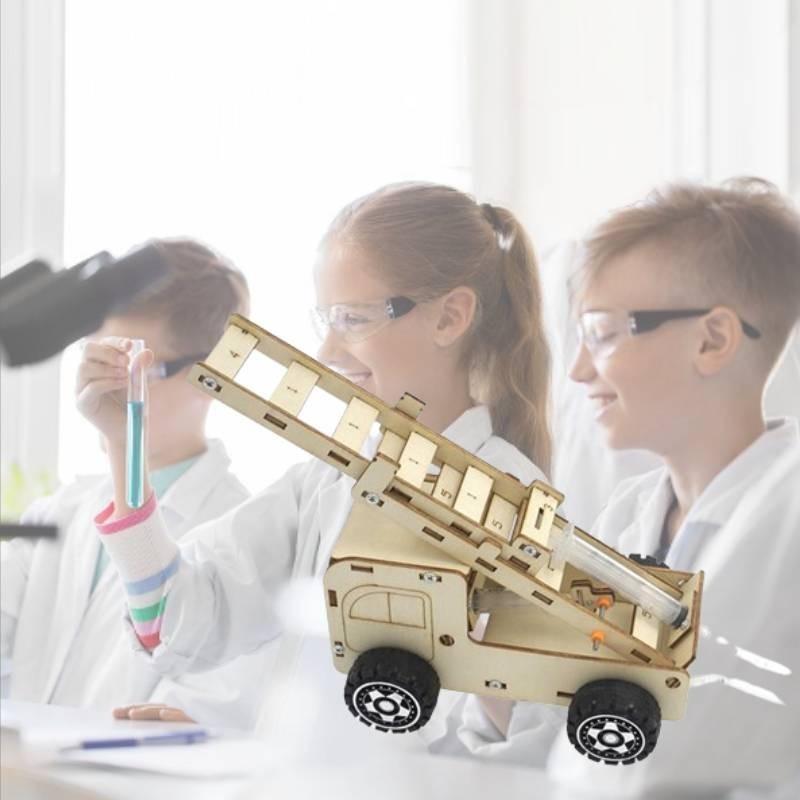 Large Children's Science Experiment Diy Elevator Cloud Fire Truck Primary School Physics Small Production Material Package Steam Science Education Kit