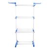 3-Tier Floor-Standing Folding Clothes & Towel Drying Rack with Multifunctional Storage