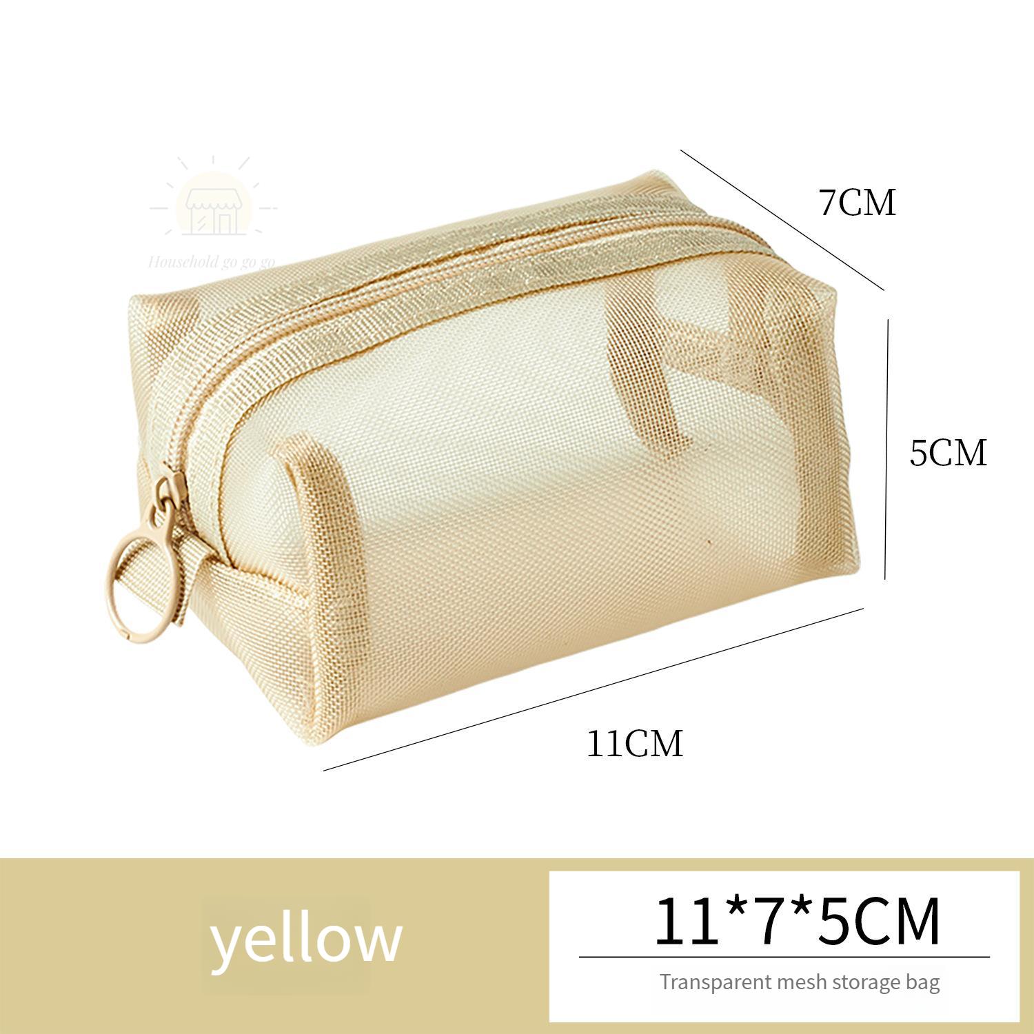 

Multifunctional Square Nylon Mesh Storage Bags Travel Portable Urltra-Light Mini Wash Bags Mini Zipper Coin Purse Large Capacity 1pc хакі