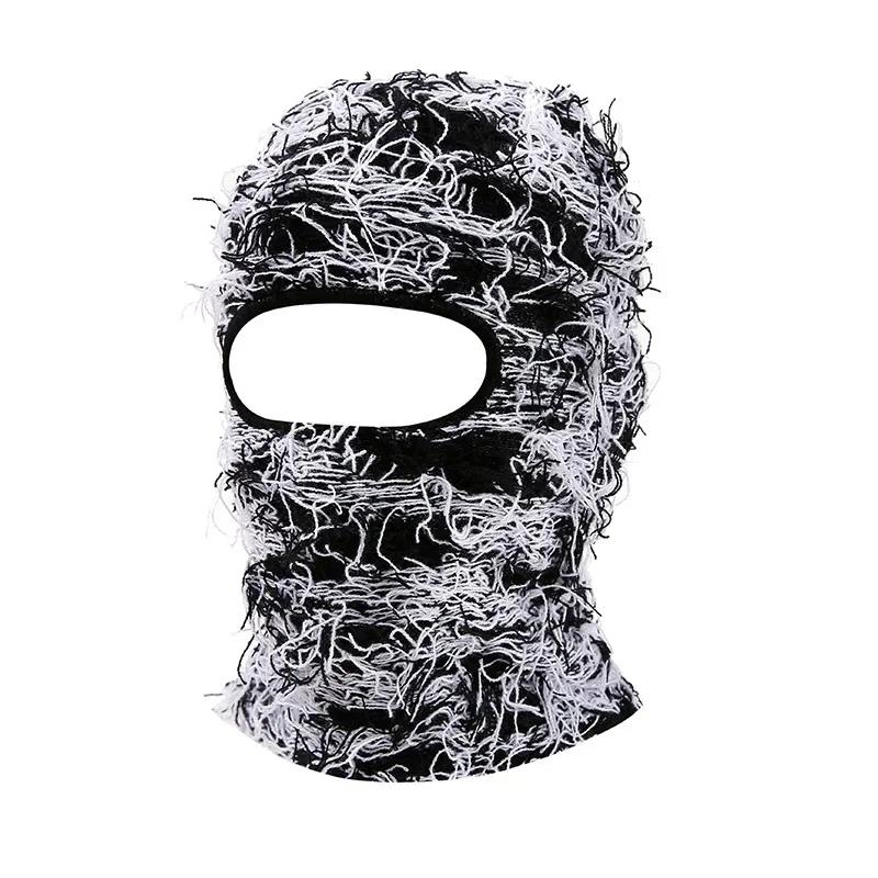 New Full Face Cover Ski Mask Hat 3 Holes Balaclava Army Tactical CS Windproof Knit Beanies Bonnet Winter Warm Unisex Cap