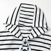 Striped Hooded Sweatshirt for Women Long Sleeve with Pocket and Zipper Drawstring