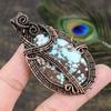 Tibetan Turquoise Gemstone Copper Wire Wrap Jewelry Pendant 3.07
