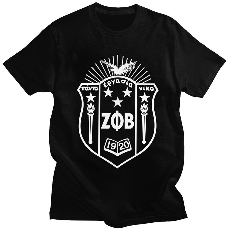 Custom Male Zeta Phi Beta T Shirts Short Sleeves Cotton Tshirt Tshirt Leisure Tees Loose Fit Clothing