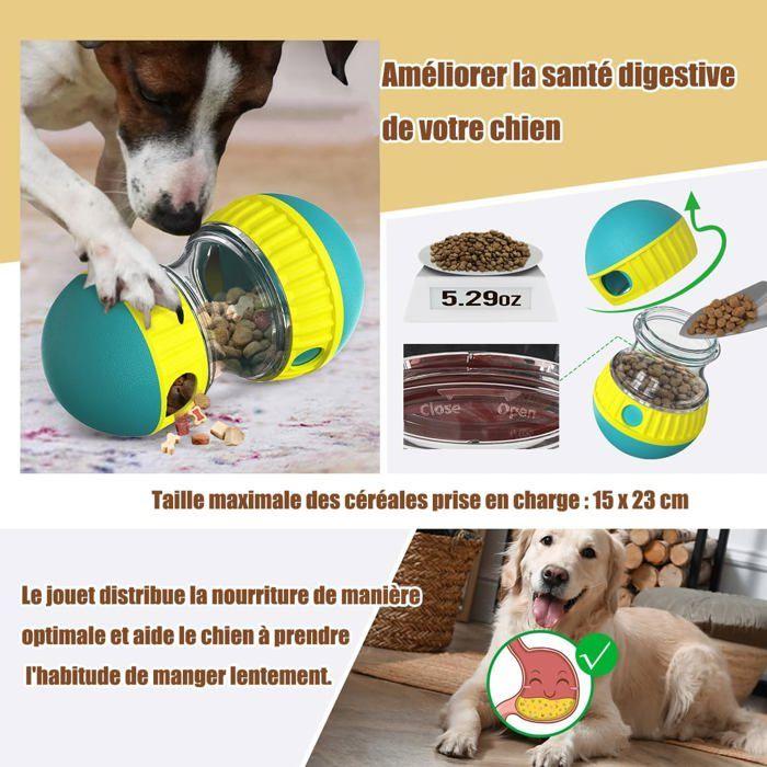 Jouet Intelligent pour Chien,Balle Interactive et Alimentation Lente,Idéal pour Les Chiens de Petite et Moyenne Taille