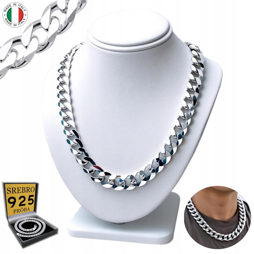 SILVER Men' Chain 925 SILVER DIAMOND Chain 6mm ITALIAN