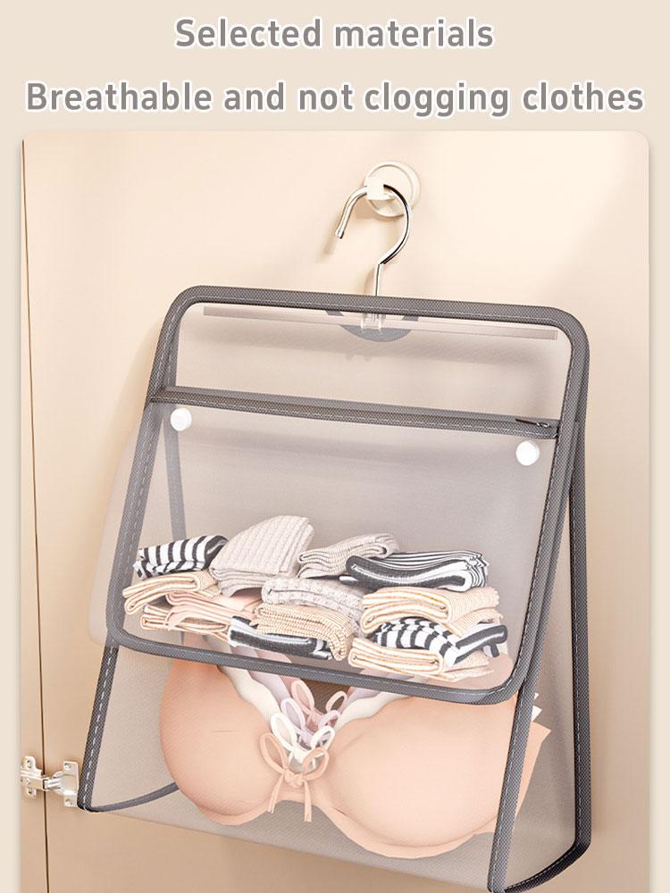 1PC Autumn and Winter New Underwear and Socks Storage Hanging Bag, Hanging Storage Net Pocket, Wardrobe Underwear Storage Bag