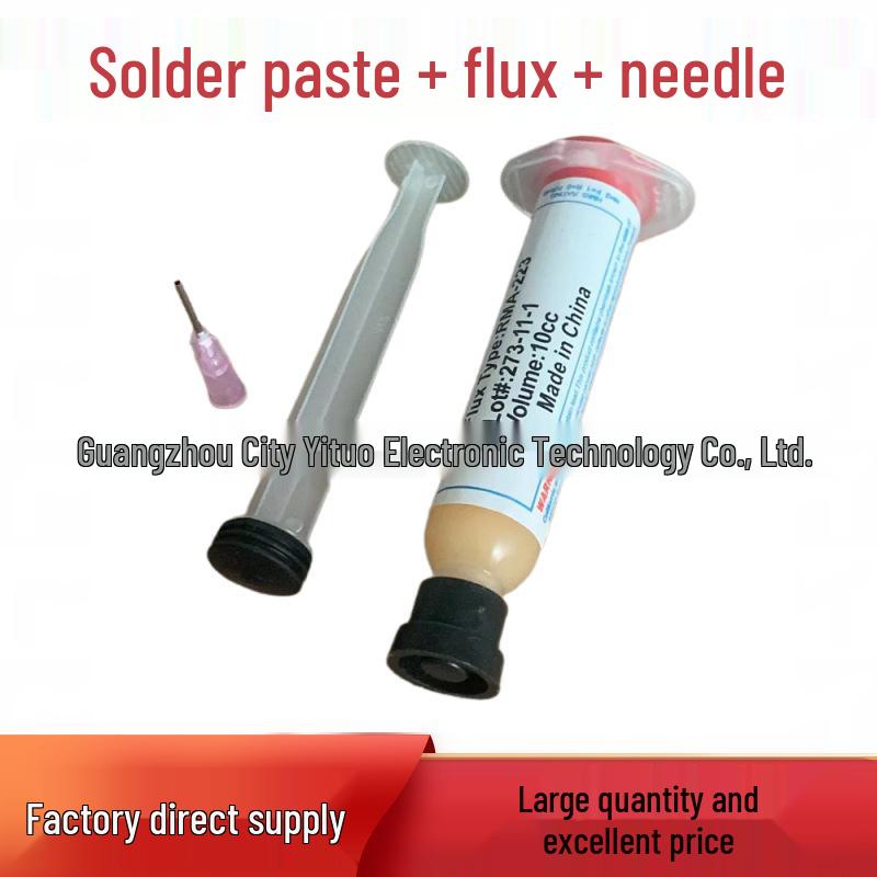 

Eco-friendly 223 Solder Paste with Booster Needle - 10cc Syringe Solder Flux Oil Flux Paste + Pusher + Needle (Bulk)