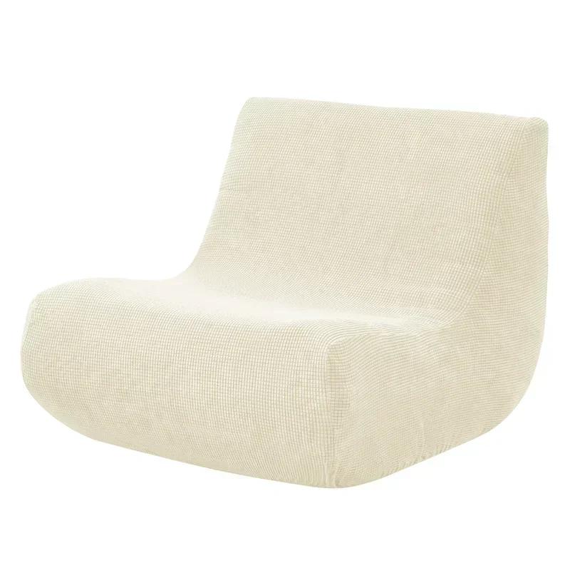 Stretch Polar Fleece Armless Sofa Cover Living Room Solid Lounge Couch Cover All-inclusive Copri Divano Fundas Para Sillones