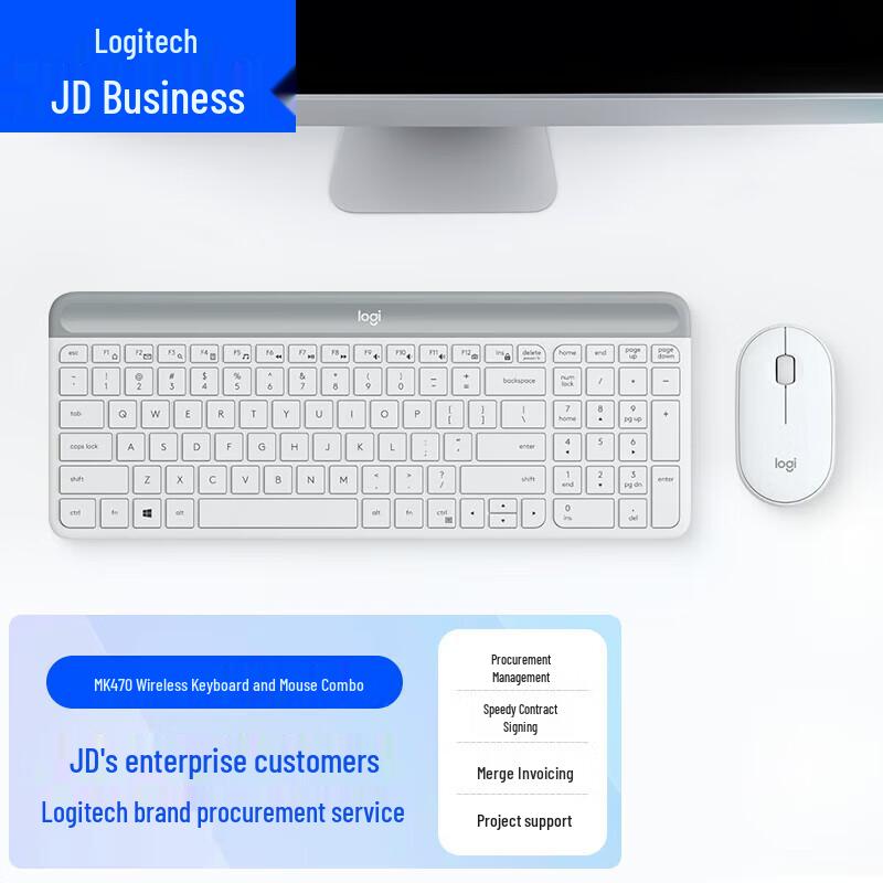 Logitech MK470 Slim Wireless Keyboard and Mouse Combo