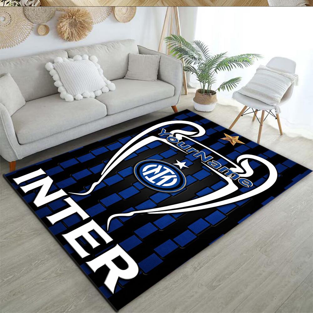 Inter Milan Customized Name Floor Rug Office Rug Perfect for Hallway Playrooms Foyer Decorate room Antislip Carpet Decorate Offices